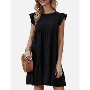 Kirundo Sleeveless Ruffle strap dress Black Size M
